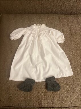 American Girl Addy’s Nightgown with Gray Knit slippers 1997